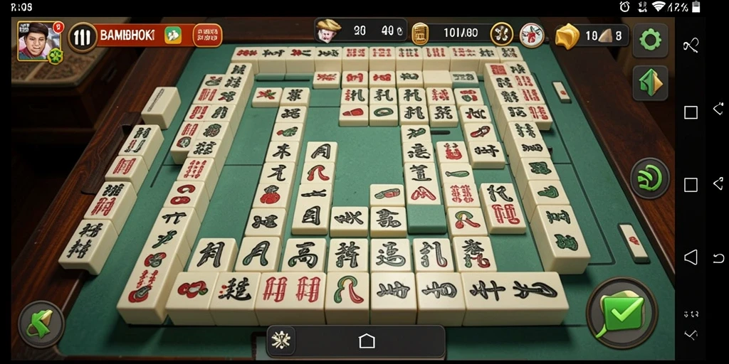 Gambaran gameplay seru dari BAMBUHOKI88 saat bermain Mahjong.