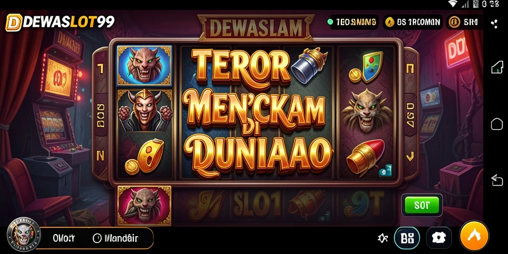Screenshot gameplay DEWASLOT99 menunjukkan suasana horor yang mendalam.