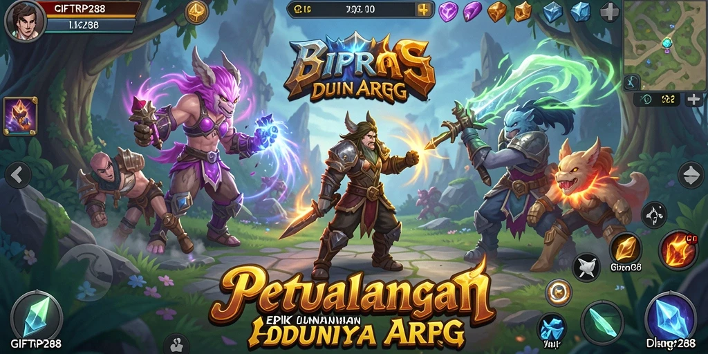 Screenshot dari aksi pertempuran epik dalam GIFTRP288.