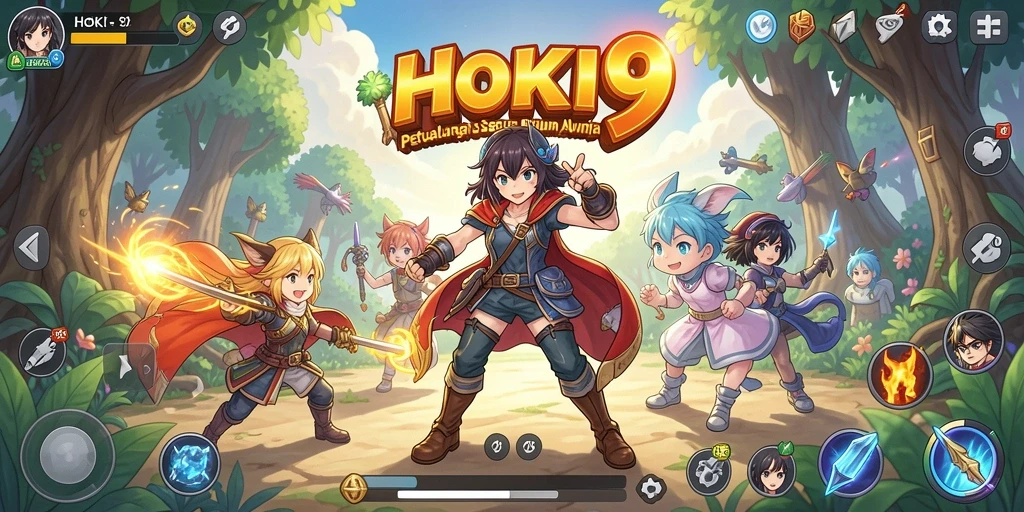 Screenshot HOKI9 yang menampilkan aksi seru karakter anime.