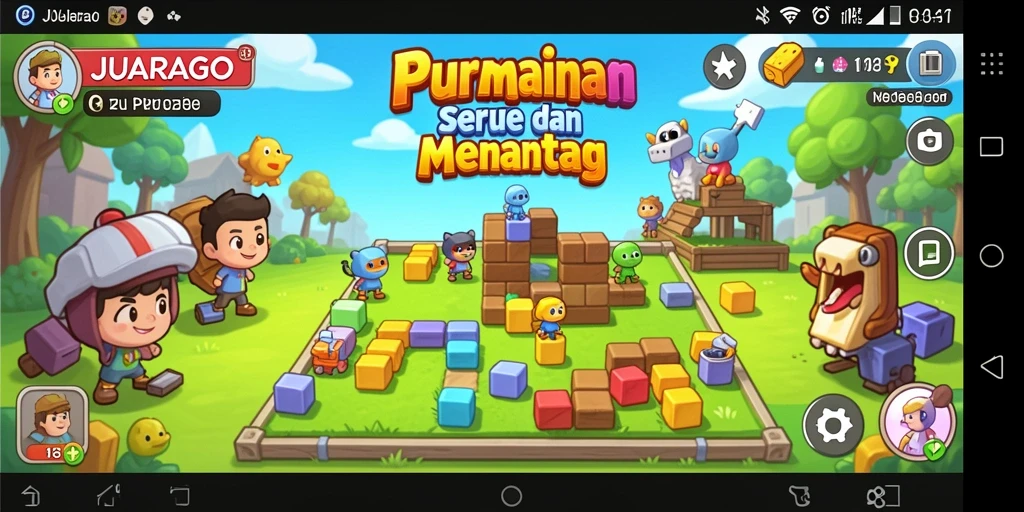Screenshot gameplay JUARAGO menampilkan tantangan puzzle yang seru.