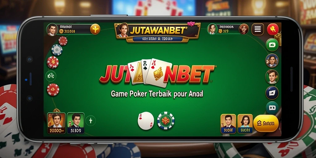 Screenshot dari gameplay poker yang seru di JUTAWANBET.