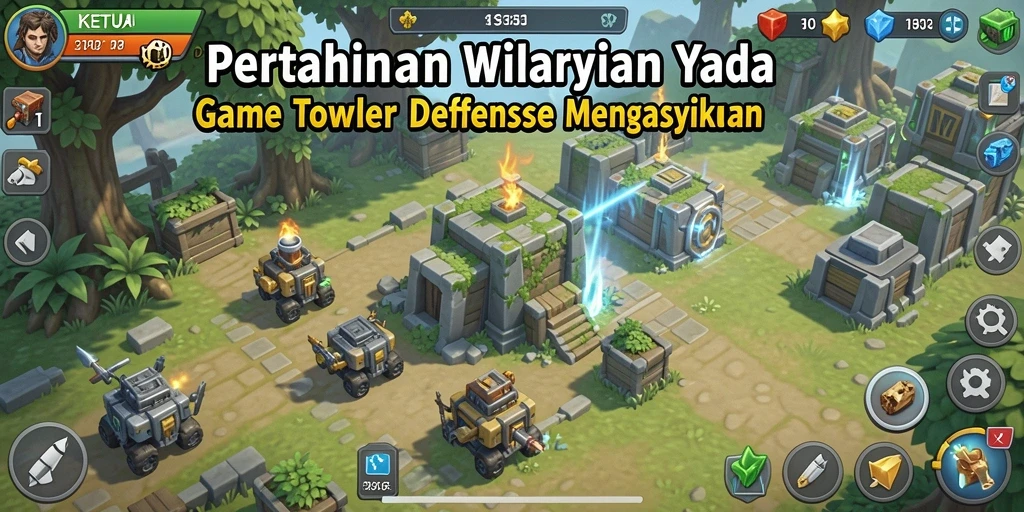 Tampilan gameplay seru dalam KETUA Tower Defense.