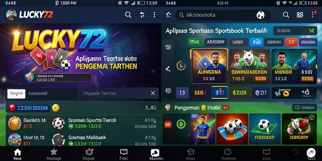 Tangkapan layar utama LUCKY72 menampilkan momen seru taruhan langsung.