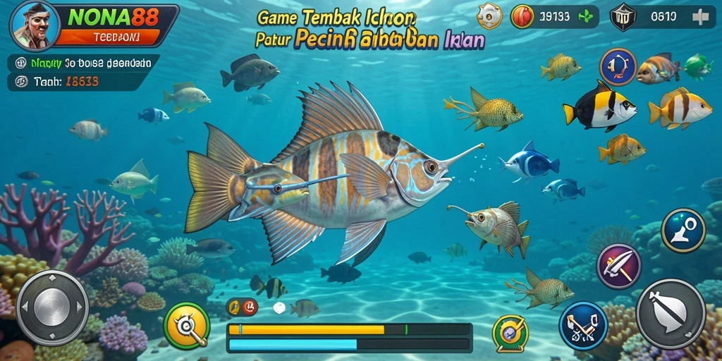 Tampilan menakjubkan dari gameplay NONA88 dalam perburuan ikan.