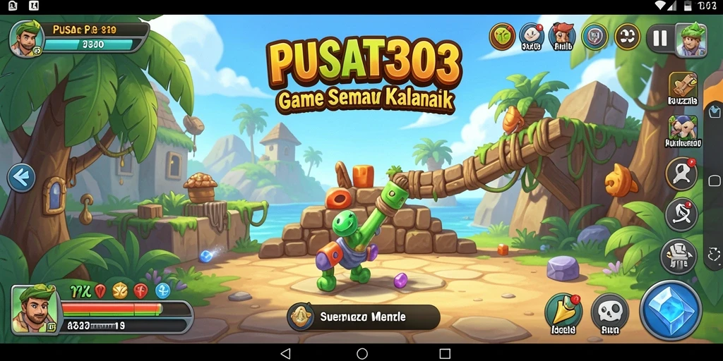 Screenshot gameplay PUSAT303 menunjukkan tantangan Puzzle yang menarik.