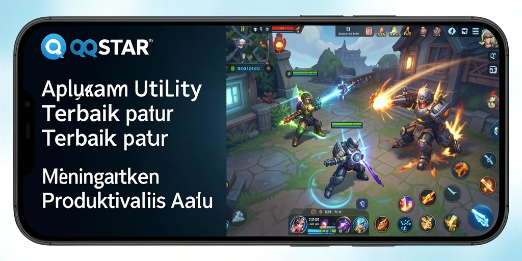 Screenshot QQSTAR menampilkan antarmuka aplikasi Utility yang sederhana dan informatif.