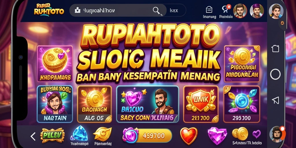 Tampilan gameplay menarik RUPIAHTOTO dengan berbagai tema Slot.