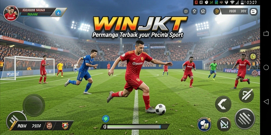 Tangkapan layar dari gameplay olahraga yang mendebarkan.
